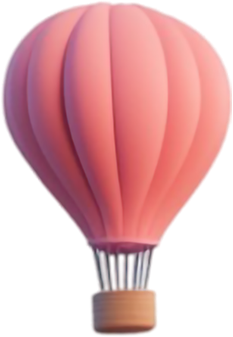 Hot air balloon left